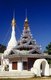 Thailand: The distinctive Shan Burmese-style pyatthat (multi-tiered and spired roof) and chedi at Wat Chong Klang (Jong Klang), Mae Hong Son